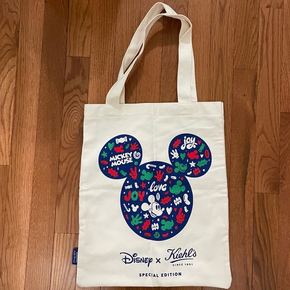 NEW Kiehl’s x Disney Mickey Mouse Holiday 2017 Canvas Tote Bag - Picture 4 of 5